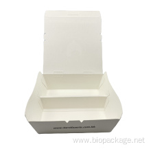 Customized disposable 2 compartment paper box take away